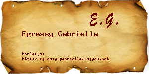 Egressy Gabriella névjegykártya