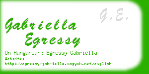gabriella egressy business card